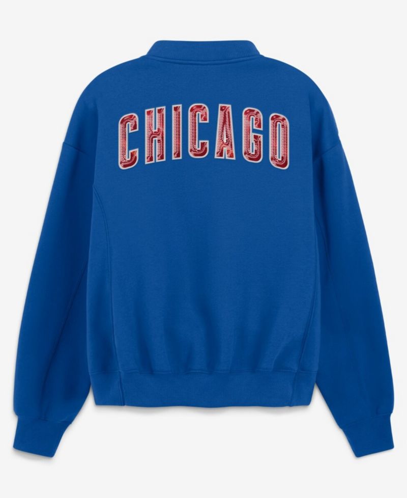 Women's Royal Chicago Cubs Oversized Rage Against Full-Zip Jacket