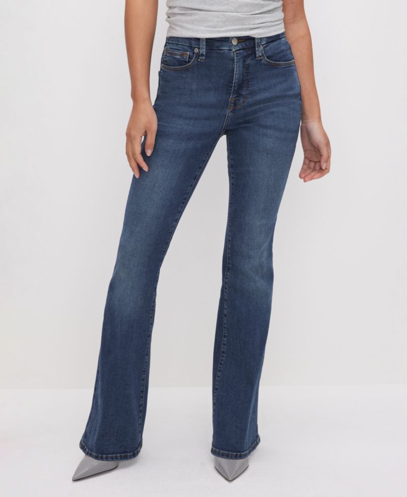 Petite Mid-Rise Flare-Leg Jeans