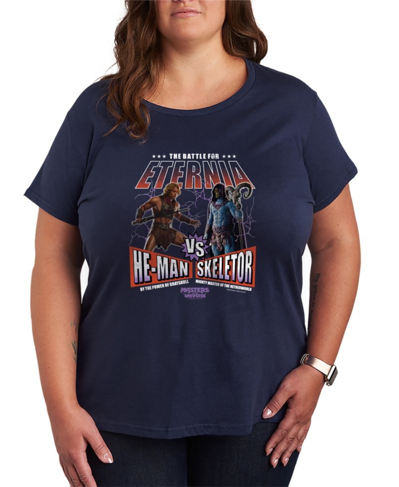 Plus Size Masters of the Universe He Man Vs Skeletor Short-Sleeve Graphic T-Shirt