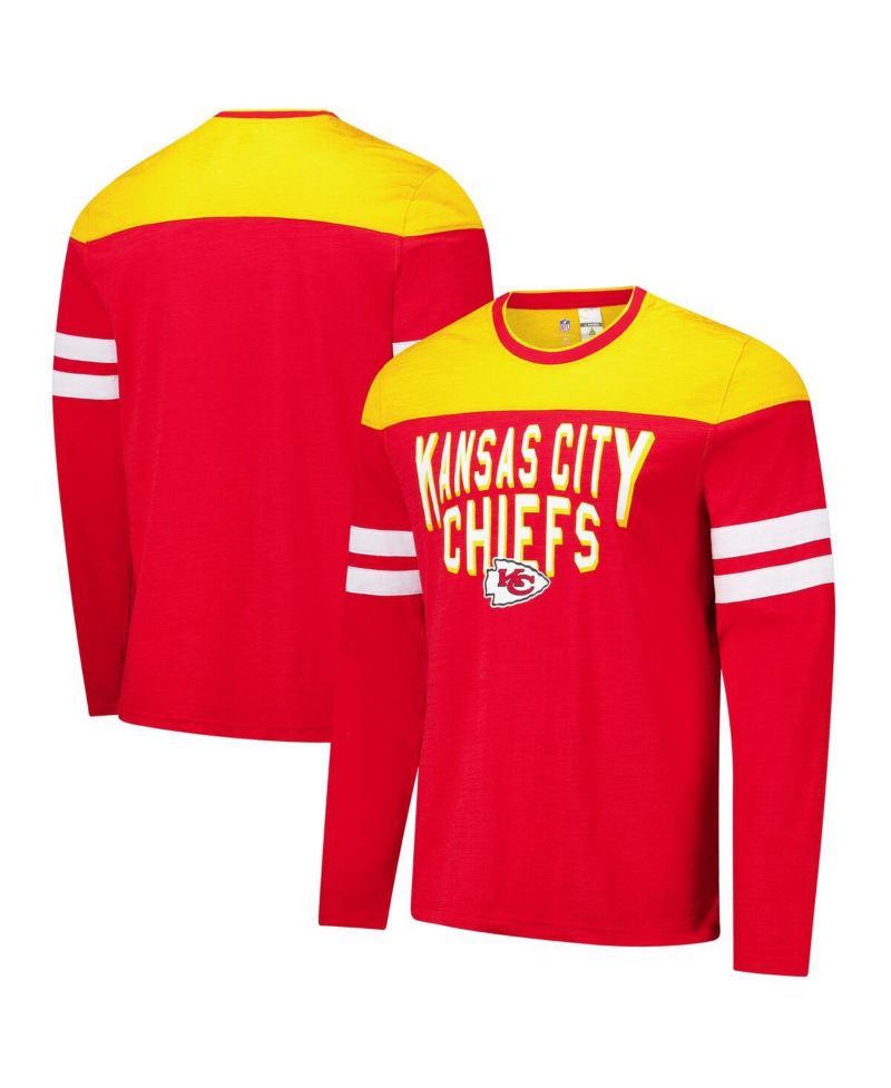 Men's Red/Gold Kansas City Chiefs Adaptive Hail Mary Long Sleeve T-Shirt