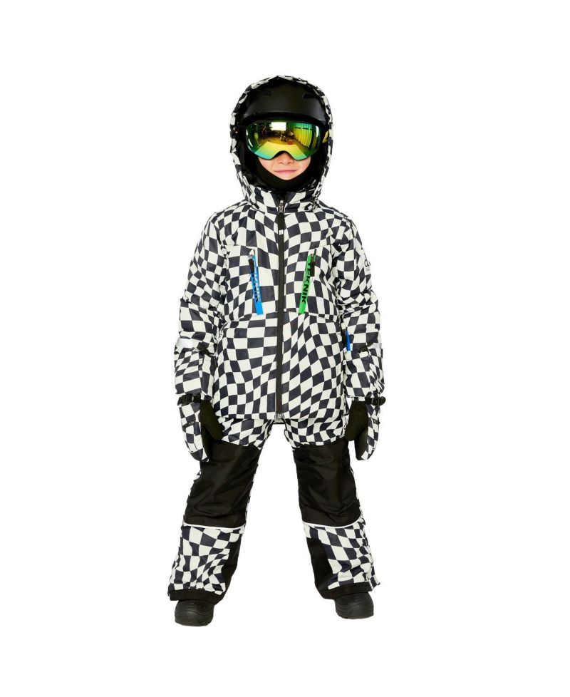 Little and Big Boy 6-16 Two Piece Teknik Snowsuit Checkered Print