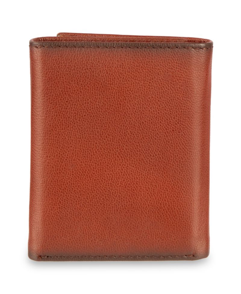 Men's RFID-Blocking Extra-Capacity Genuine Leather Trifold Wallet