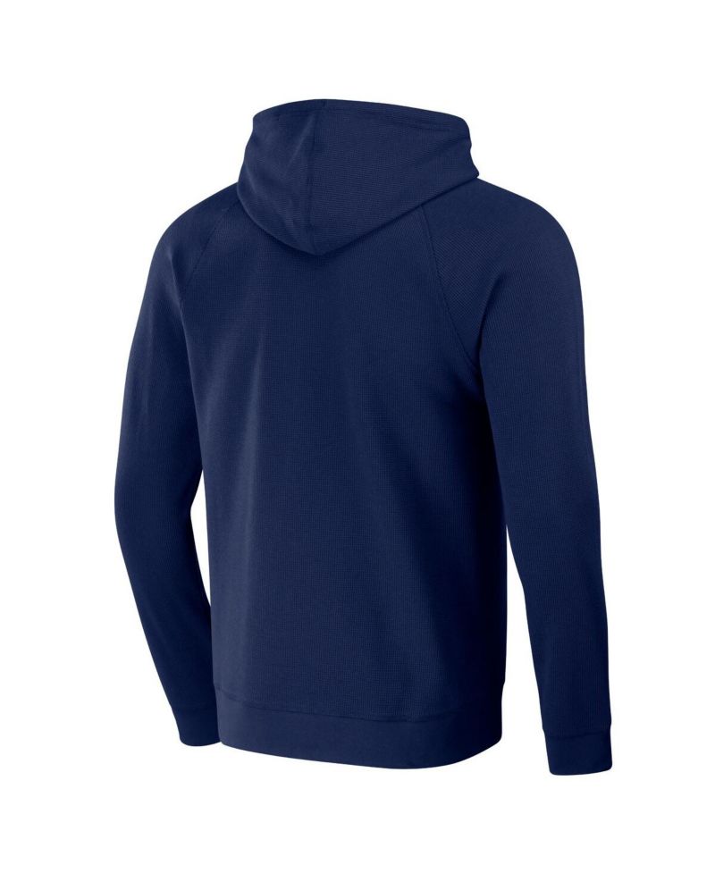 Men's Darius Rucker Collection by Navy Distressed New York Yankees Waffle-Knit Raglan Pullover Hoodie