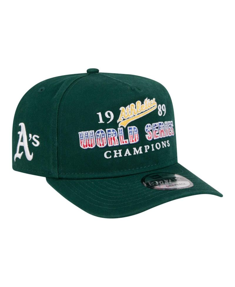 Men's Green Oakland Athletics 1989 World Series Champions Historic 9FIFTY A-Frame Snapback Hat