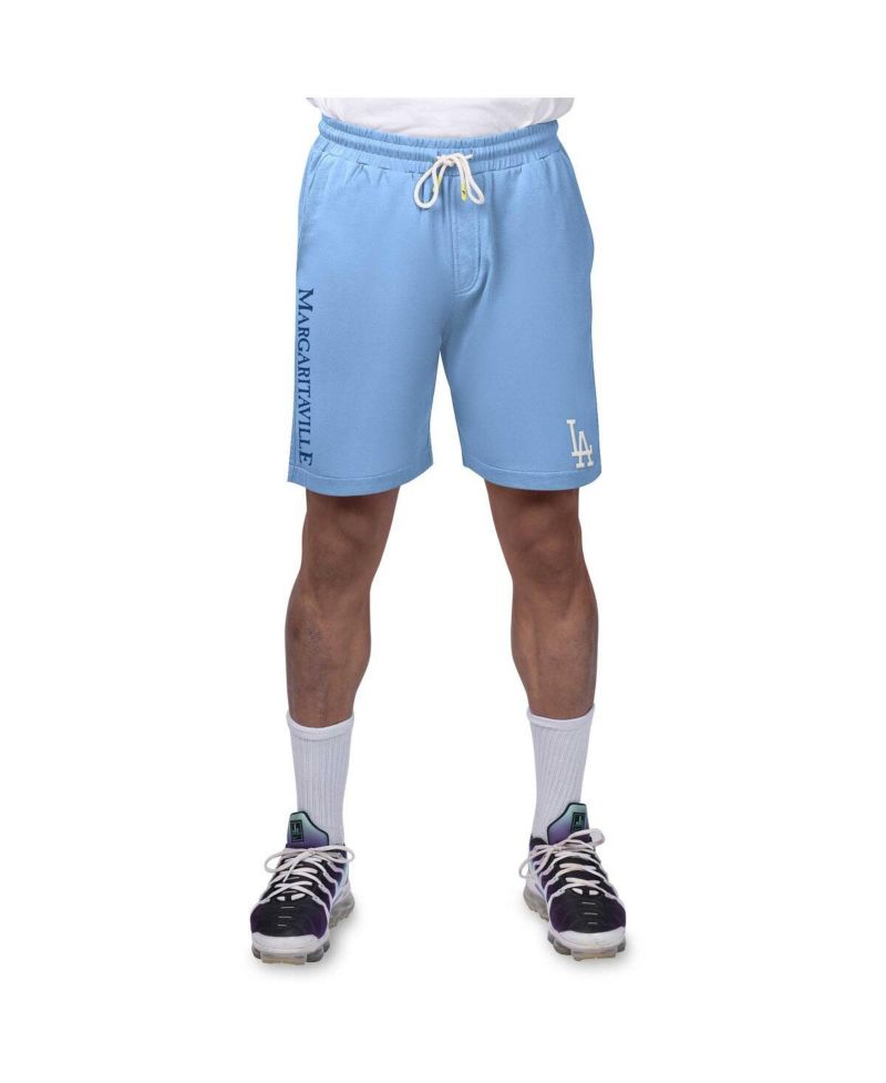 Men's Light Blue Los Angeles Dodgers Peached French Terry Shorts