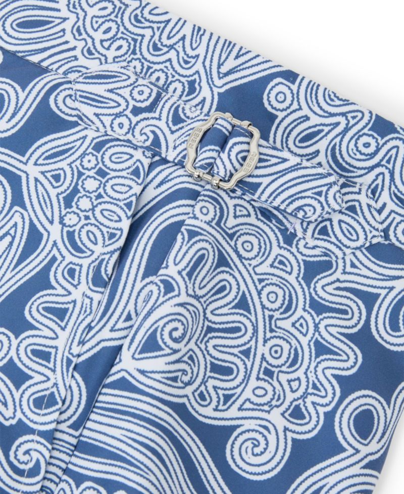 Men's Fallow Paisley-Print Side-Adjuster Swim Shorts, 5" Inseam