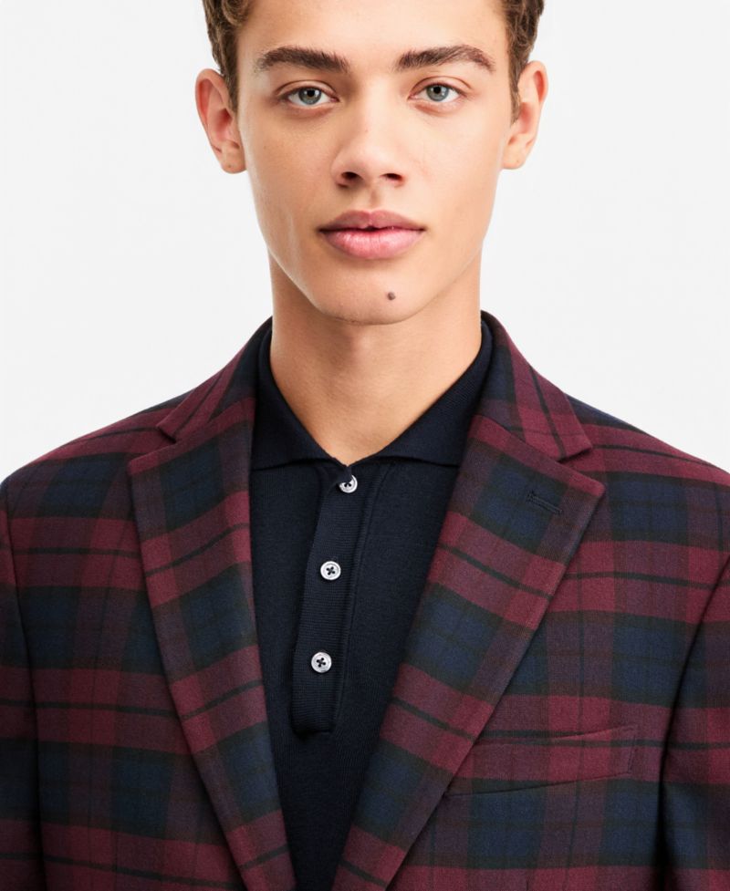 Men's Plaid Modern-Fit Sport Coat