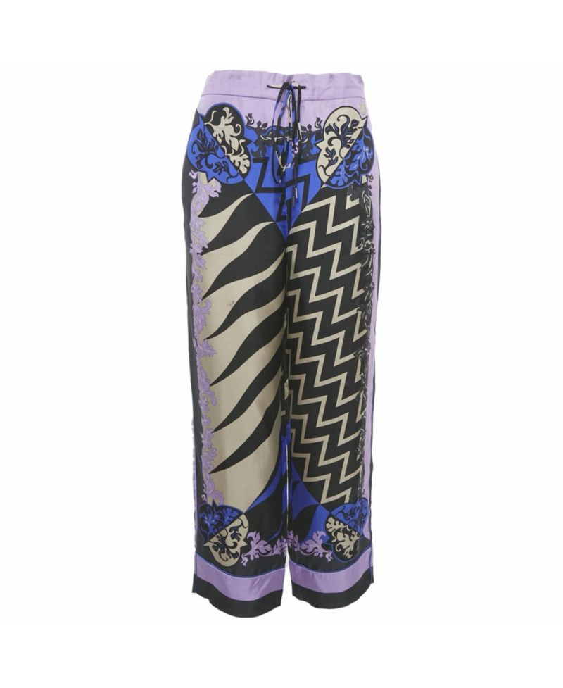Women's Lupa Print Silk Trousers