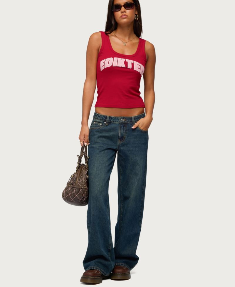 Women's Girly Ribbed Tank Top