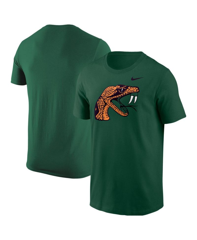 Men's Green Florida A M Rattlers Primary Logo T-Shirt