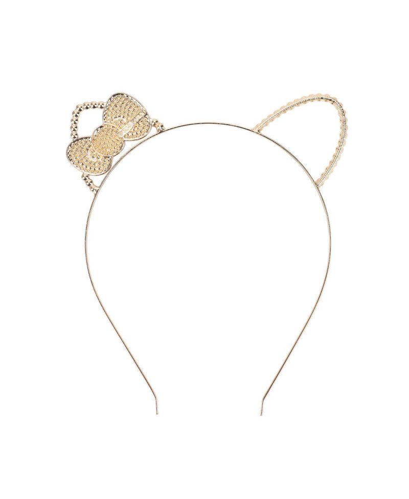 Ears and Bow Cosplay Glitzy Metal Headband