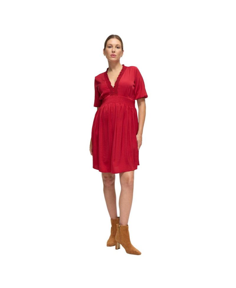 Maternity Deep V Short Dress