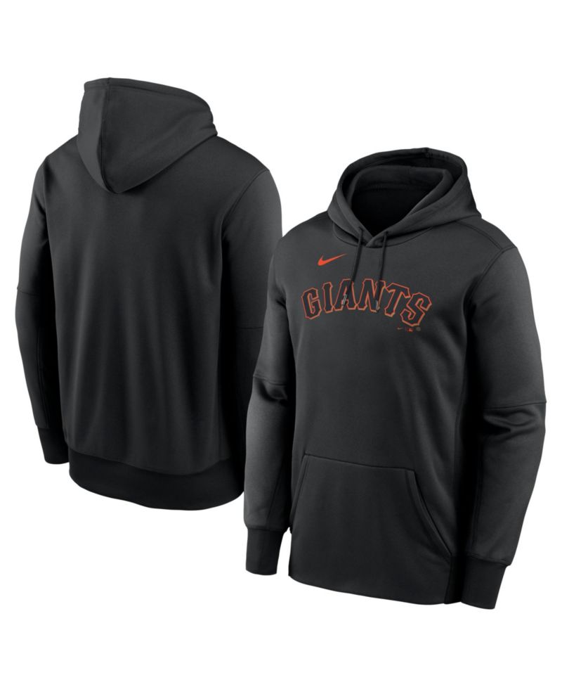 Men's Black San Francisco Giants Primary Wordmark Therma Hoodie