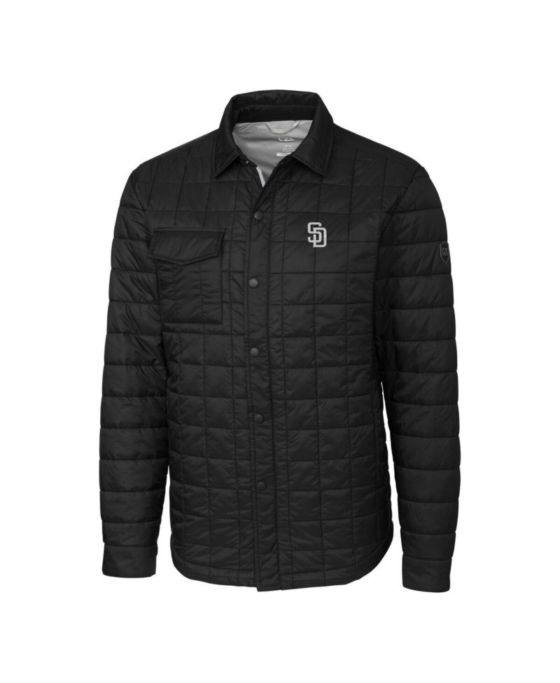 Men's Black San Diego Padres Rainier PrimaLoft Eco Insulated Quilted Full-Zip Shirt Jacket