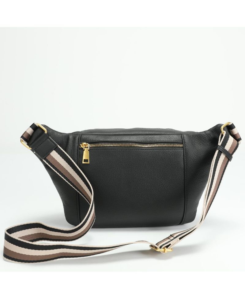 Cleo Leather Fanny Pack Crossbody Sling Bag Chest Belt Purse