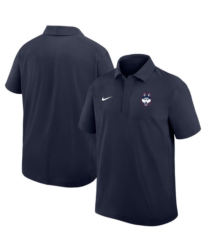 Men's Navy UConn Huskies Woven Dri-FIT Polo Shirt