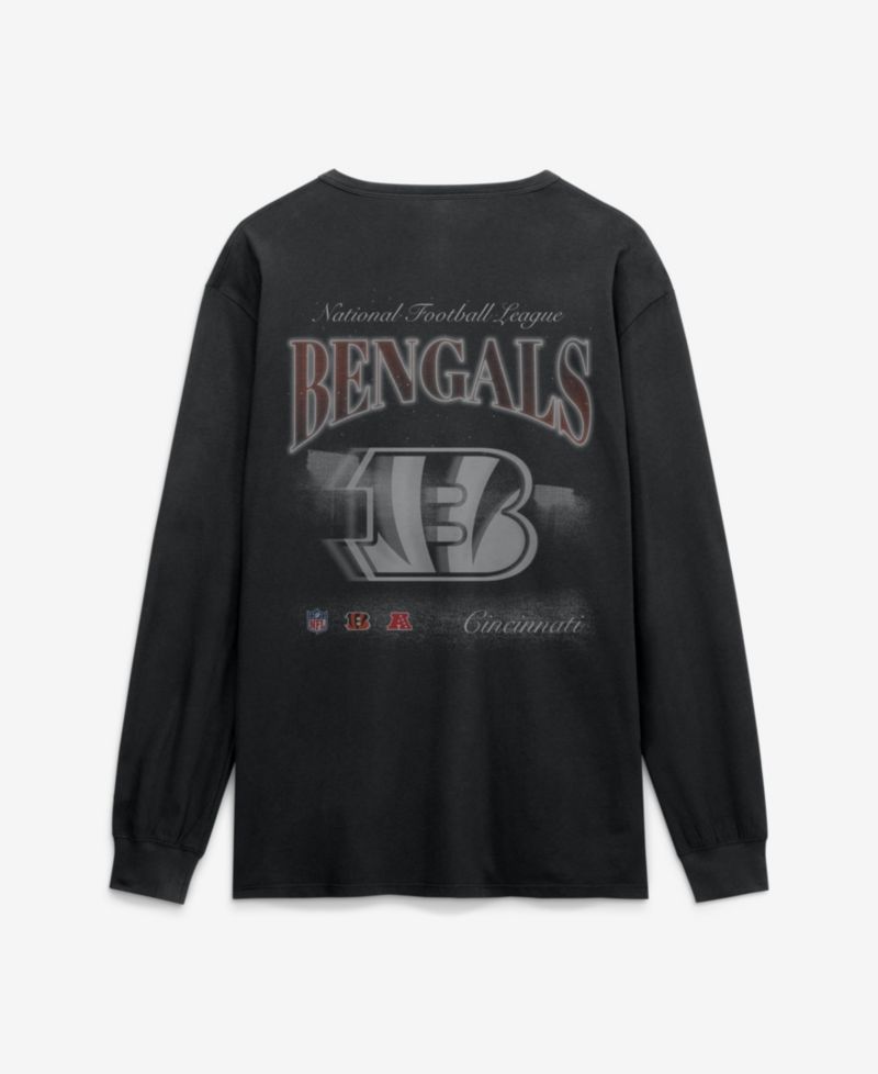 Men's Black Cincinnati Bengals Midnight Falls Long Sleeve T-Shirt