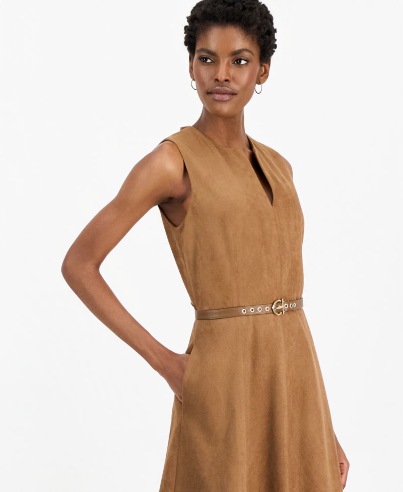 Women's Paisley A-Line V-Neck Midi Dress