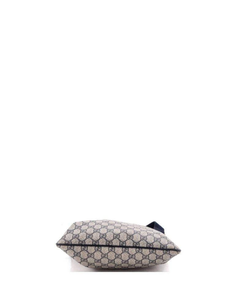 Medium Front Zip Flat Messenger Bag GG Coated Canvas