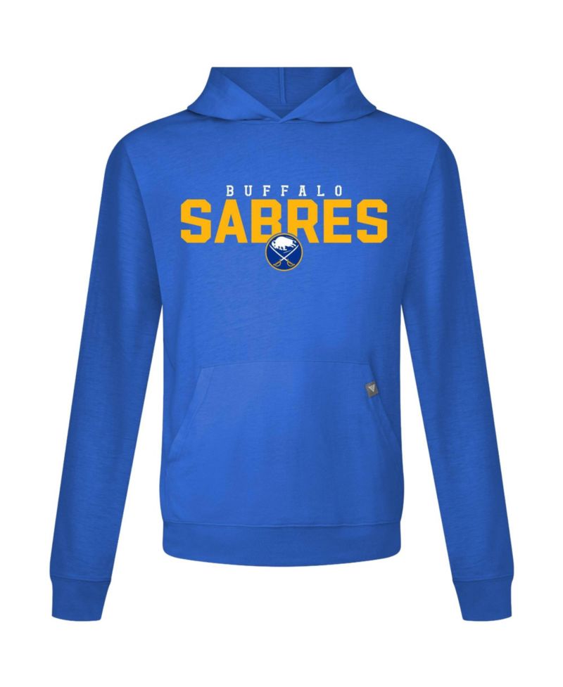 Men's Tage Thompson Royal Buffalo Sabres Relay Name & Number Long Sleeve Hooded T-Shirt