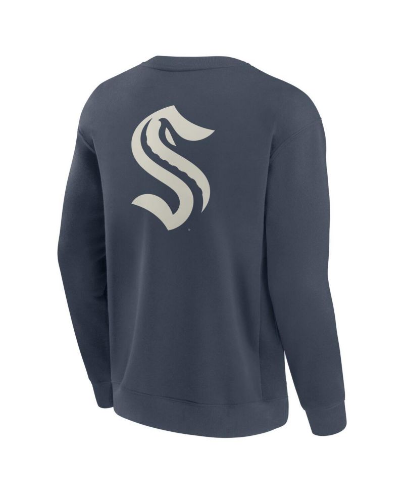 Men's Blue Seattle Kraken Elements Future Ground Lettering Pullover Sweatshirt