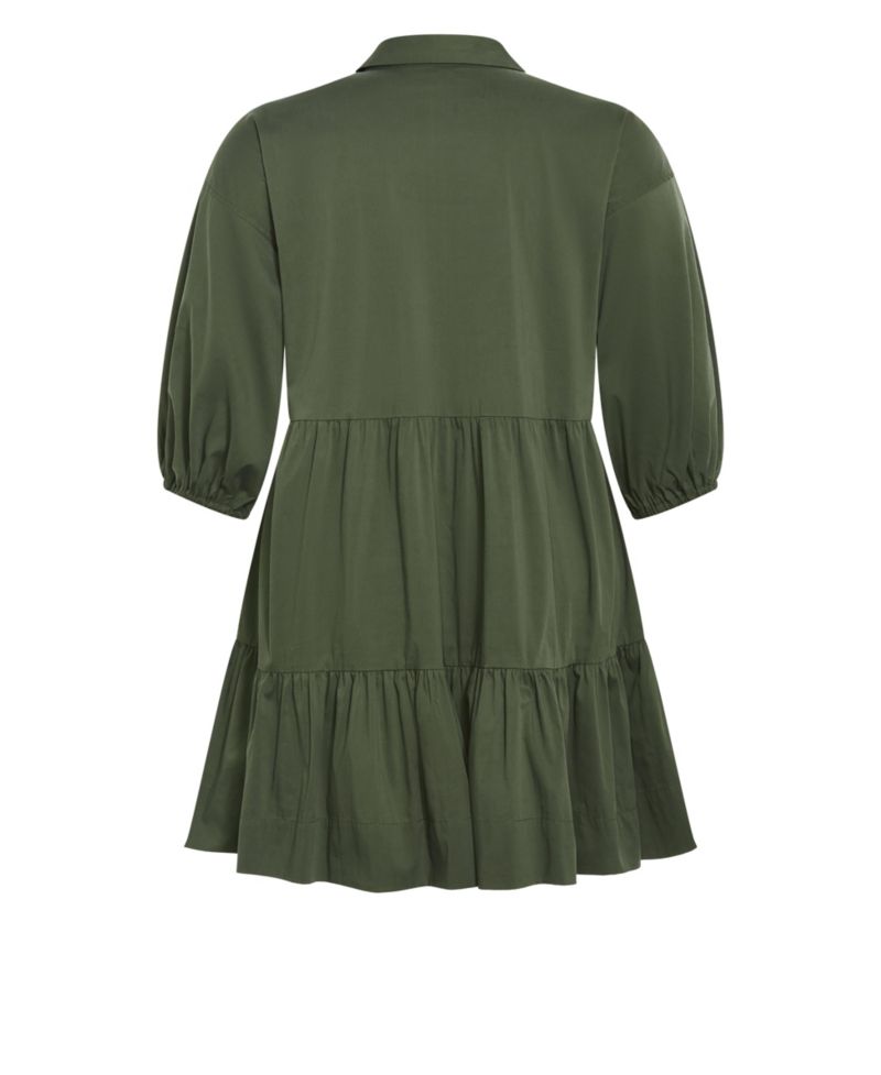 Plus Size Kiara Tiered Cotton-Blend Dress