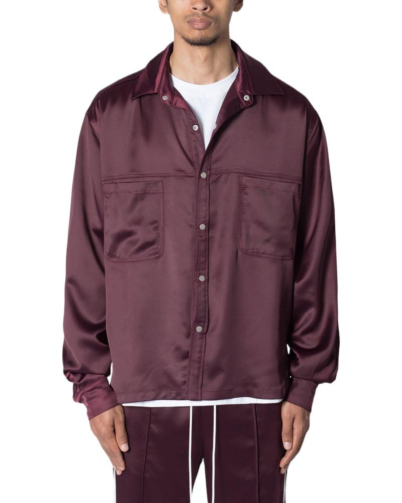 Men's Loiter Studded Satin Pajama Shirt