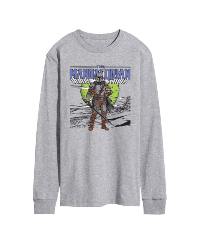 Men's The Mandalorian Sword Long-Sleeve Graphic T-Shirt