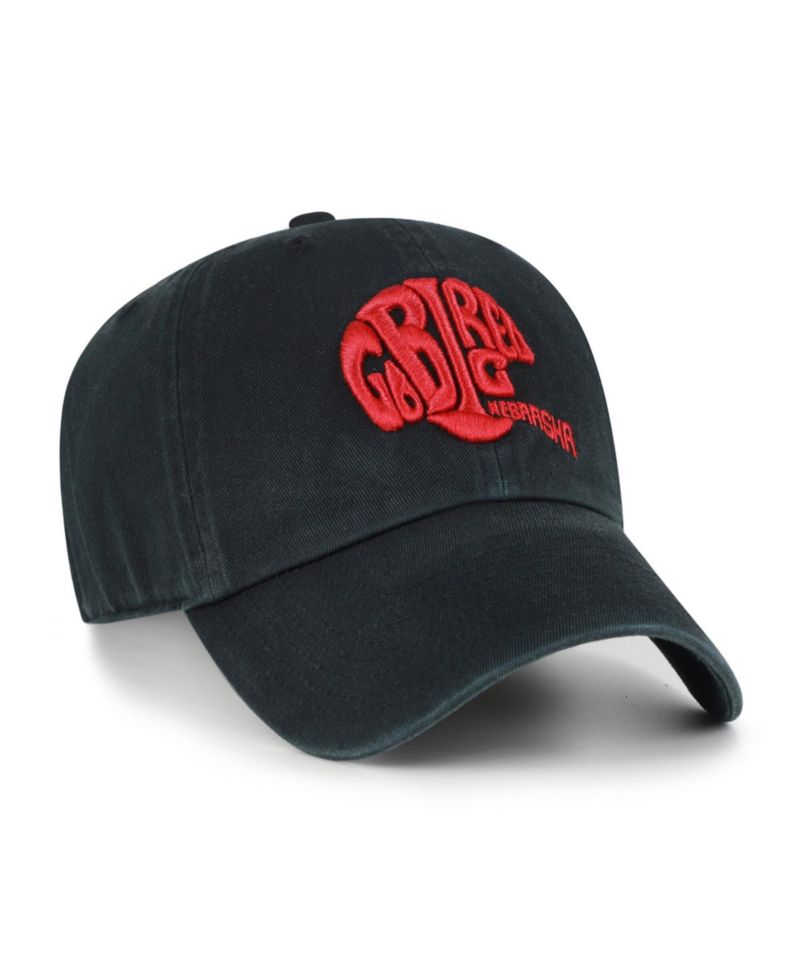 Men's '47 Black Nebraska Huskers Vault Clean Up Adjustable Hat