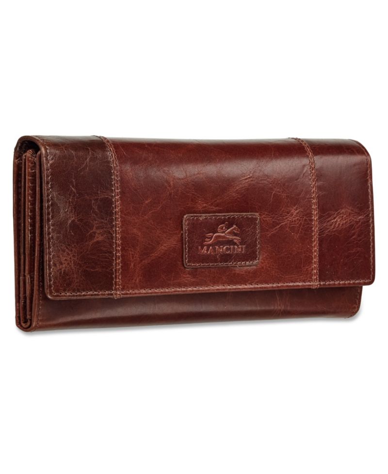 Casablanca Collection RFID Secure Ladies Trifold Wing Wallet