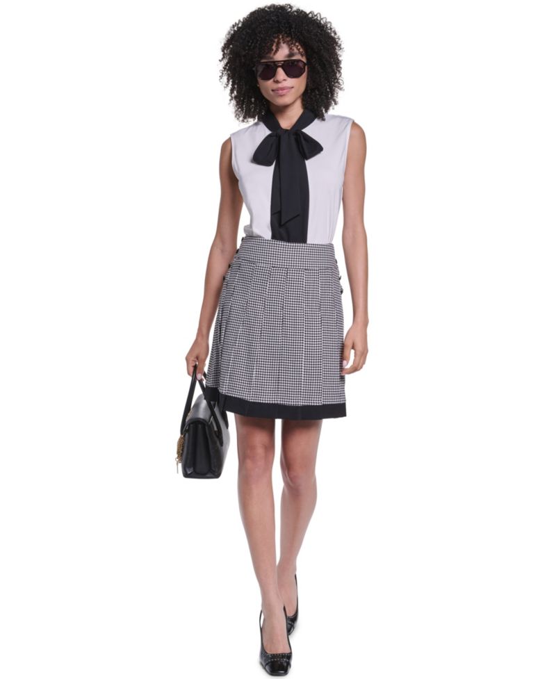 Women's Knee-Length Pleated Skirt