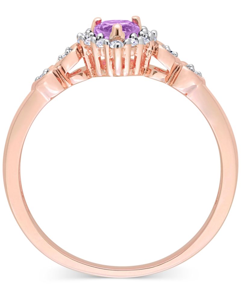 Lab-Grown Blue Sapphire (1/4 ct. t.w.), Lab-Grown White Sapphire (1/8 ct. t.w.), & Diamond Accent Heart Ring in Sterling Silver
