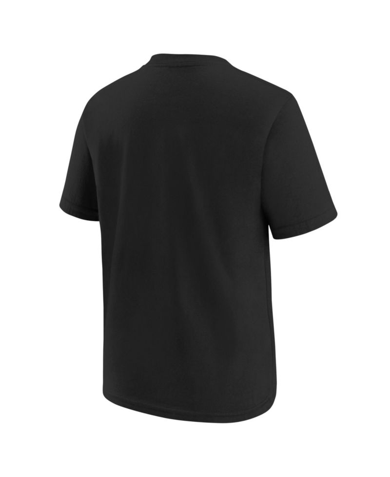 Big Boys and Girls Black Colorado Rockies Large Logo T-Shirt