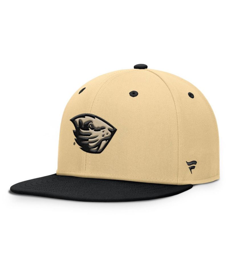 Men's Gold/Black Oregon State Beavers Balance Fitted Hat