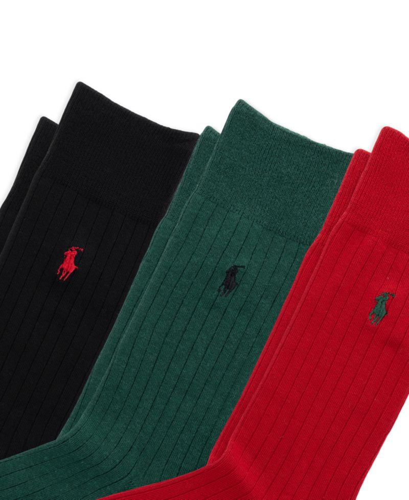 Men's Soft Touch Ribbed Dress Socks, 3-Pack
