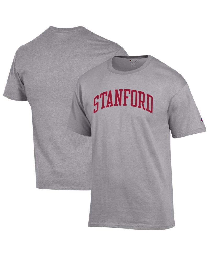 Men's Heather Gray Stanford Cardinal Basic Arch T-Shirt