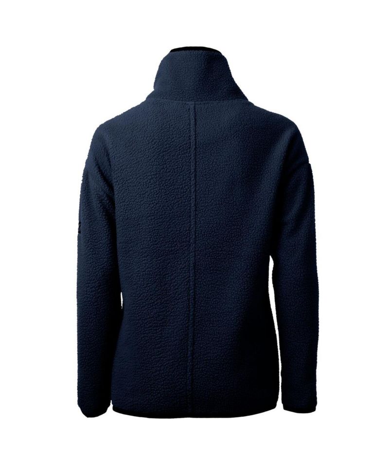Women's Navy Georgetown Hoyas Cascade Eco Sherpa Fleece Half-Zip Pullover Jacket