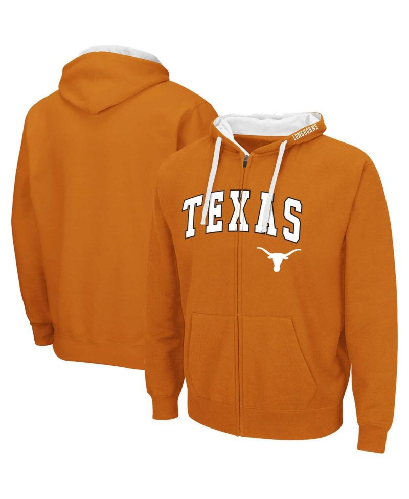 Men's Texas Orange Texas Longhorns Big and Tall Full-Zip Hoodie