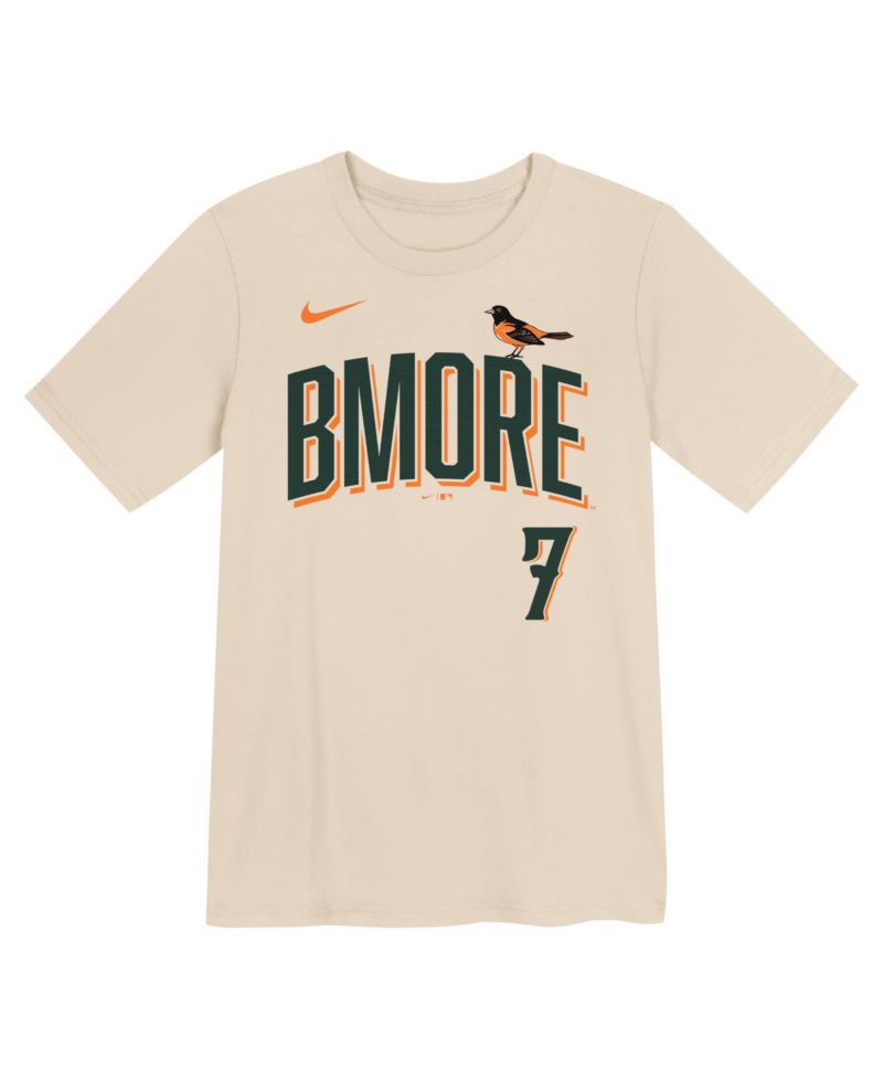 Preschool Jackson Holliday Cream Baltimore Orioles 2026 City Connect Name & Number T-Shirt