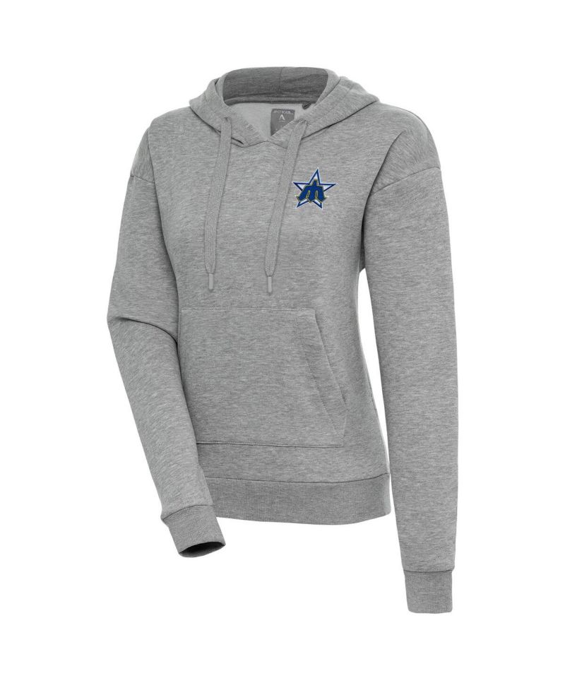 Women's Heather Gray Seattle Mariners Cooperstown Victory Pullover Hoodie