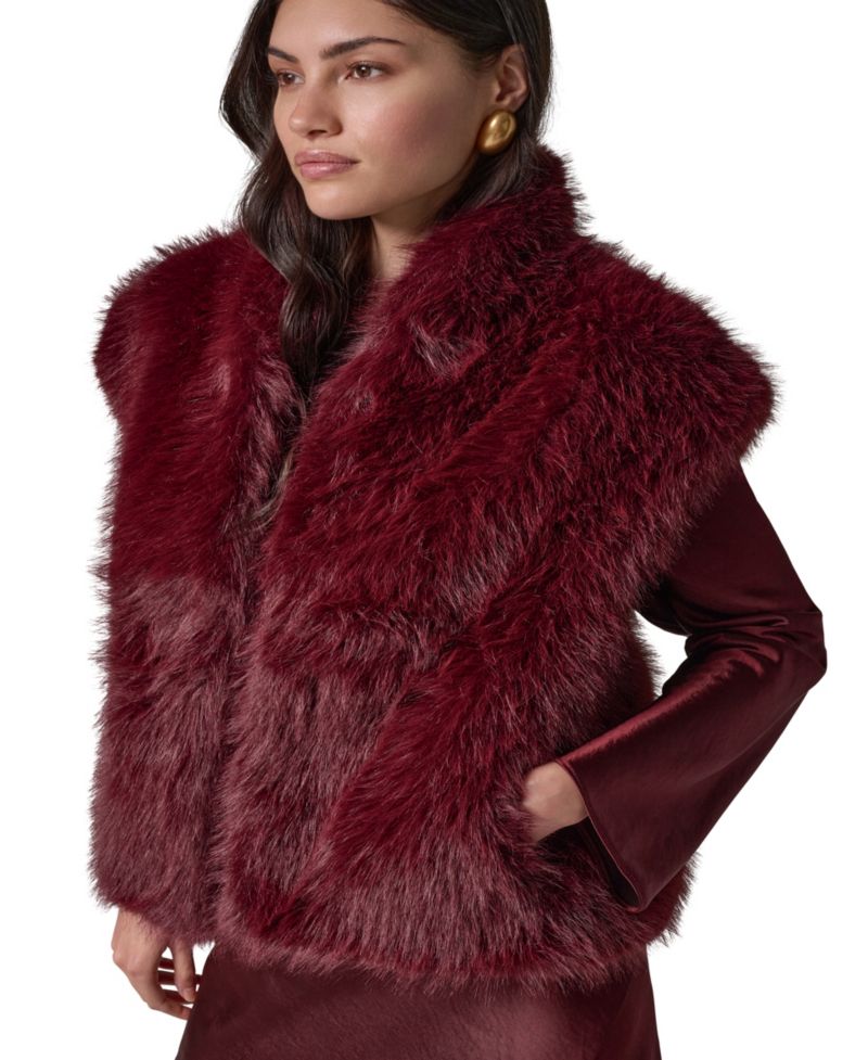 Women's Faux-Fur Sleeveless Vest