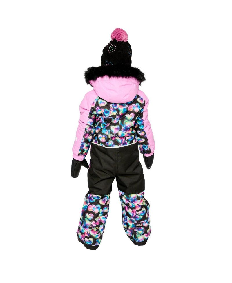 Little and Big Girl ( 6 to 14 )One Piece Play Snowsuit Heart Print