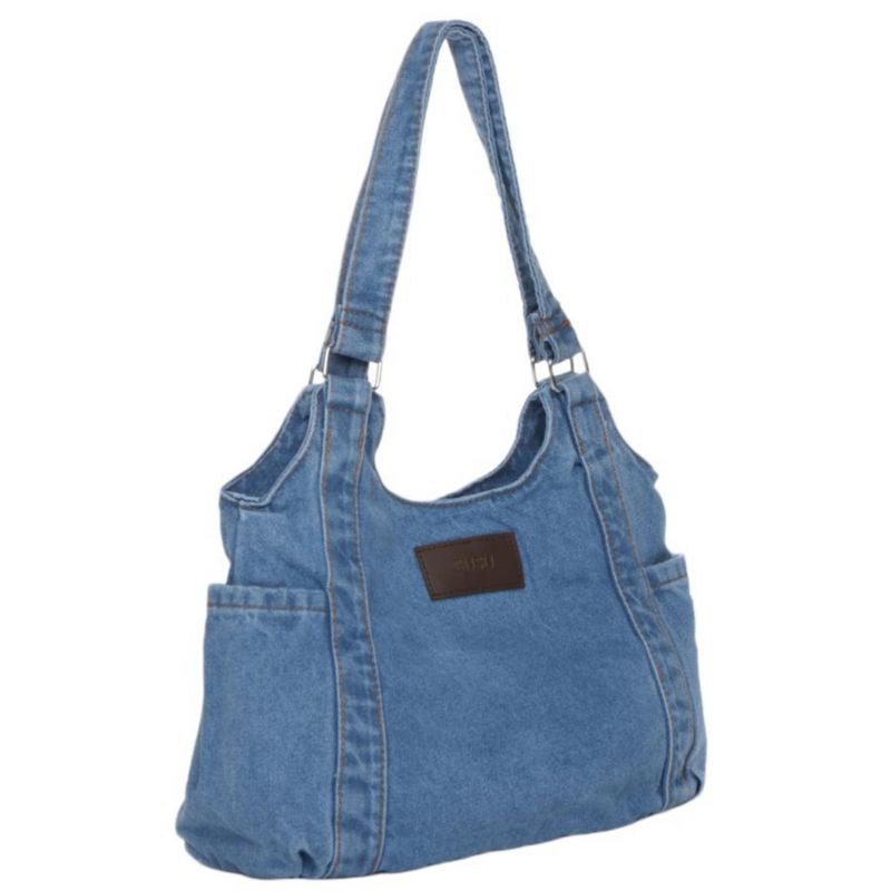 Women's Denim Shoulder Tote Bag Hobo Bag Casual Everyday Purse