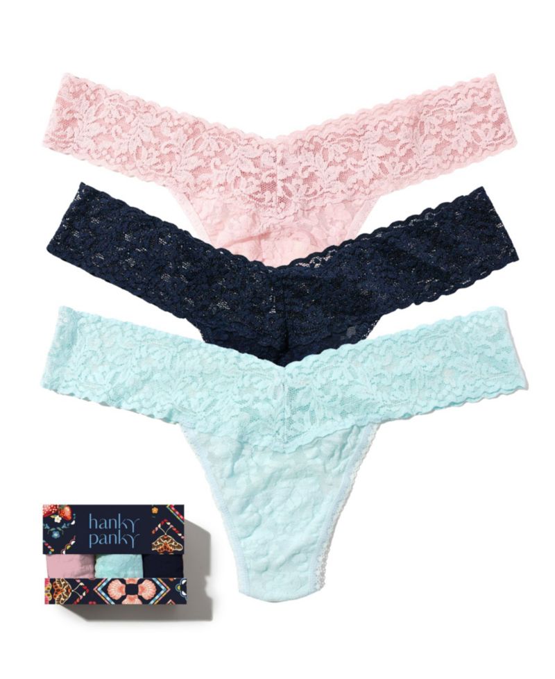 Low-Rise Signature Lace® Thong, 3-Pack