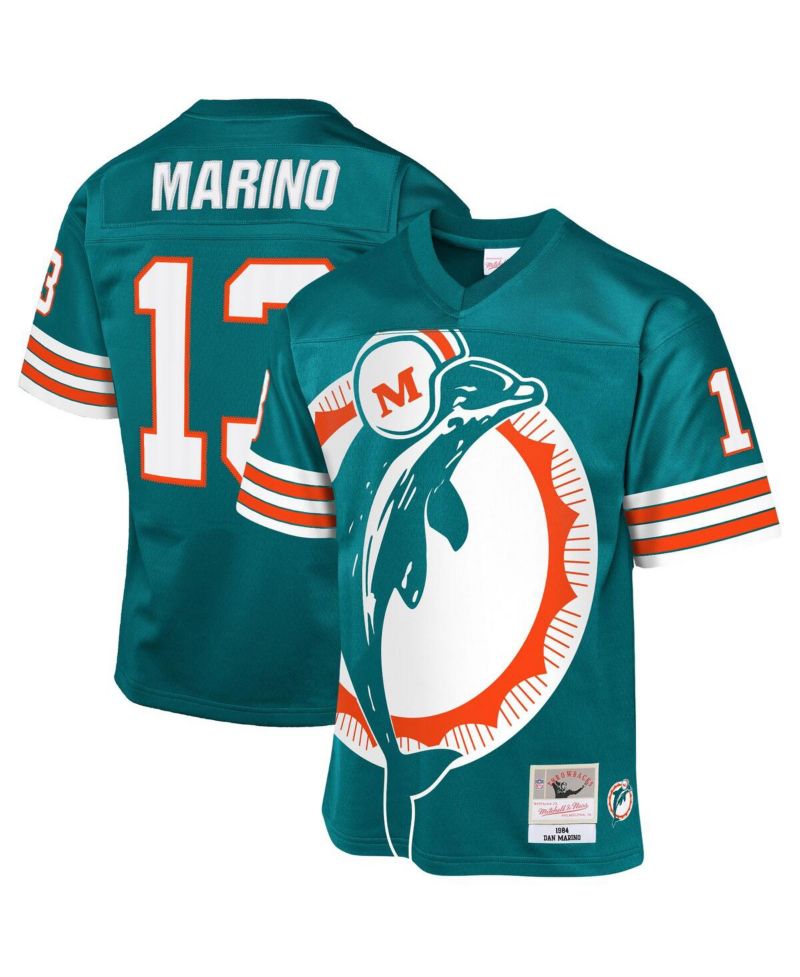 Big Boys and Girls Dan Marino Aqua Miami Dolphins 1984 Throwback Fashion Jersey