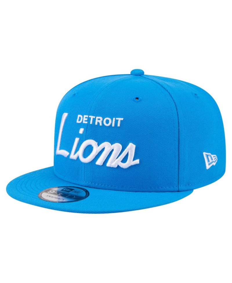 Men's Blue Detroit Lions Core Team Script 9FIFTY Snapback Hat