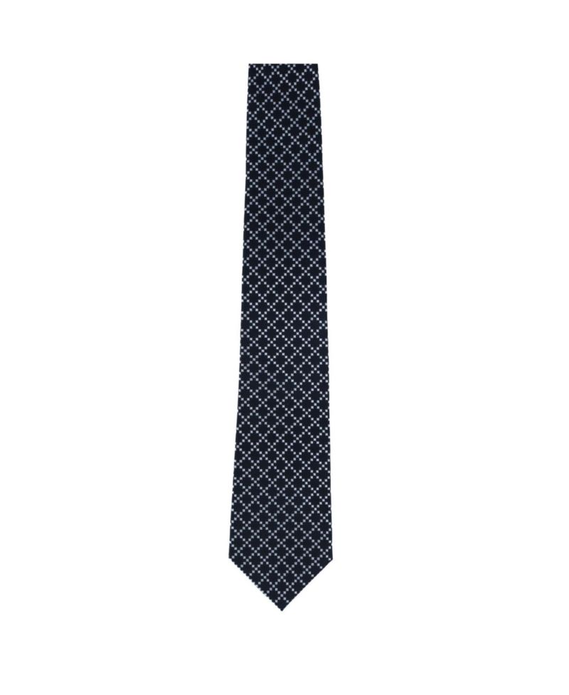 Men's Rowan Geometric Pattern Silk Necktie and Pocket Square Bundle