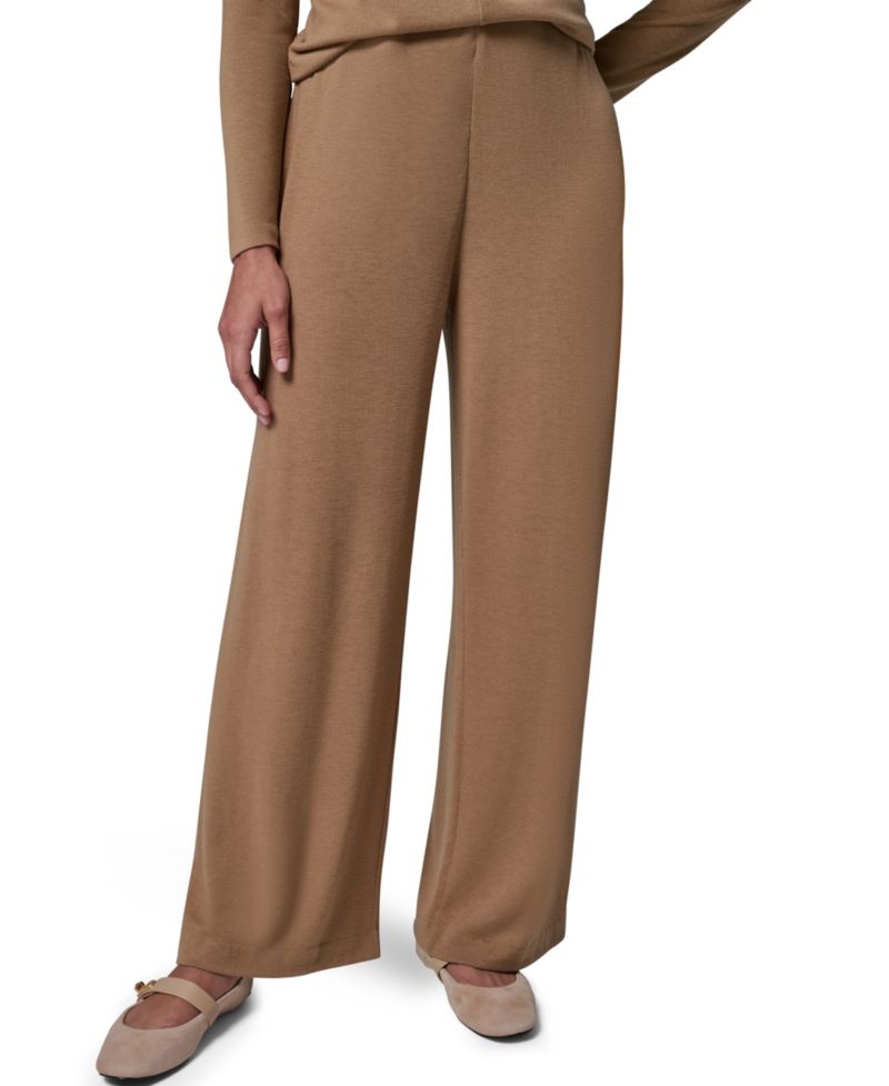 Women's Wide-Leg Flat Front Pull-On Pants