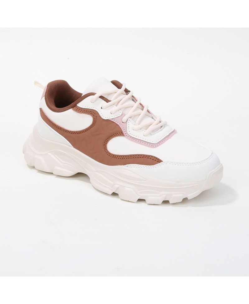 Lidia Mixed Material Sneakers