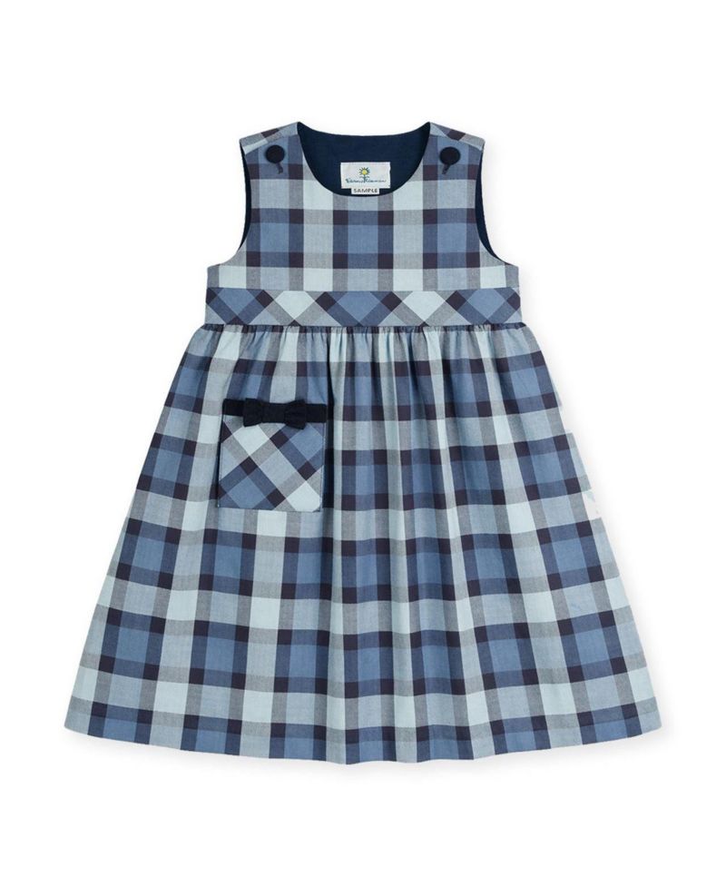 Little Girls (4-6X) Plaid Jumper with Pocket Dress